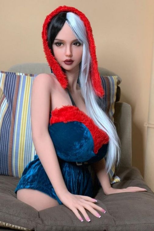 WM 85cm Big Breasts Black and Silver Hair Sex Doll Torso - Jazmine