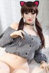 Big Boobs Round Japanese Life Size Sex Doll Cute Young Girl Love Doll 158CM - Violet