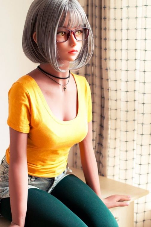 156cm Sliver Hair Lovely Colleage Student Adult Sex Doll - Mika