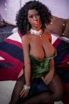 6YE High Quality Life Like TPE Sex Doll  Sexy Ebony Dark Skin Porn Love Doll 158cm - Sarah