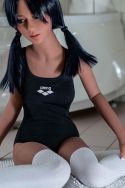 Super Real Small Sex Doll Dark Tan Skin A Cup Real doll 138cm - Lynette
