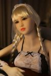 Obedient Korean Sex Doll with Long Golden Hair 165cm Angela